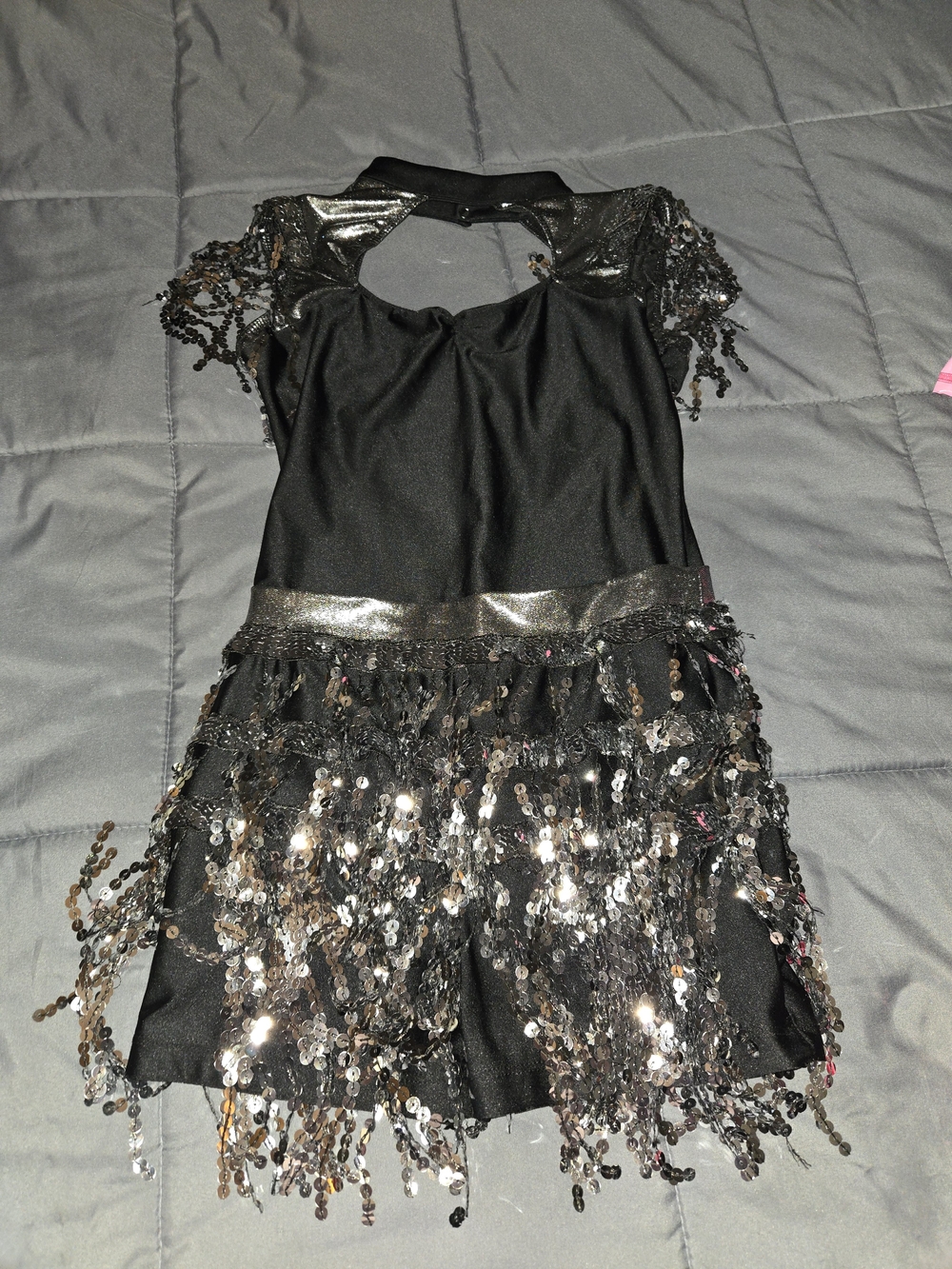 Revolution Black Sequin Fringe DANCE costume